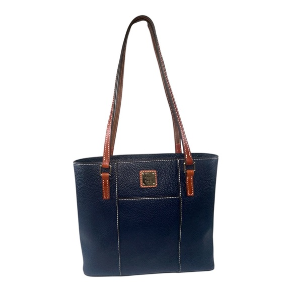 Dooney & Bourke Handbags - Dooney & Bourke Lexington Small Tote Midnight Blue Navy Pebble Leather Shopper